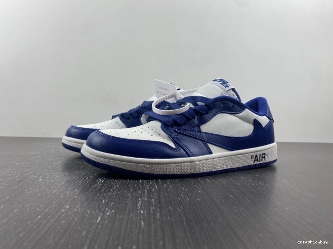 SCOTT AIR JORDAN X CUSTOM OFF-WHITE DM7890-101 1 X TRAVIS 1123